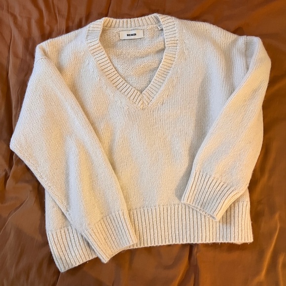 Buck Mason Natural Highland Alpaca V neck - Picture 2 of 6